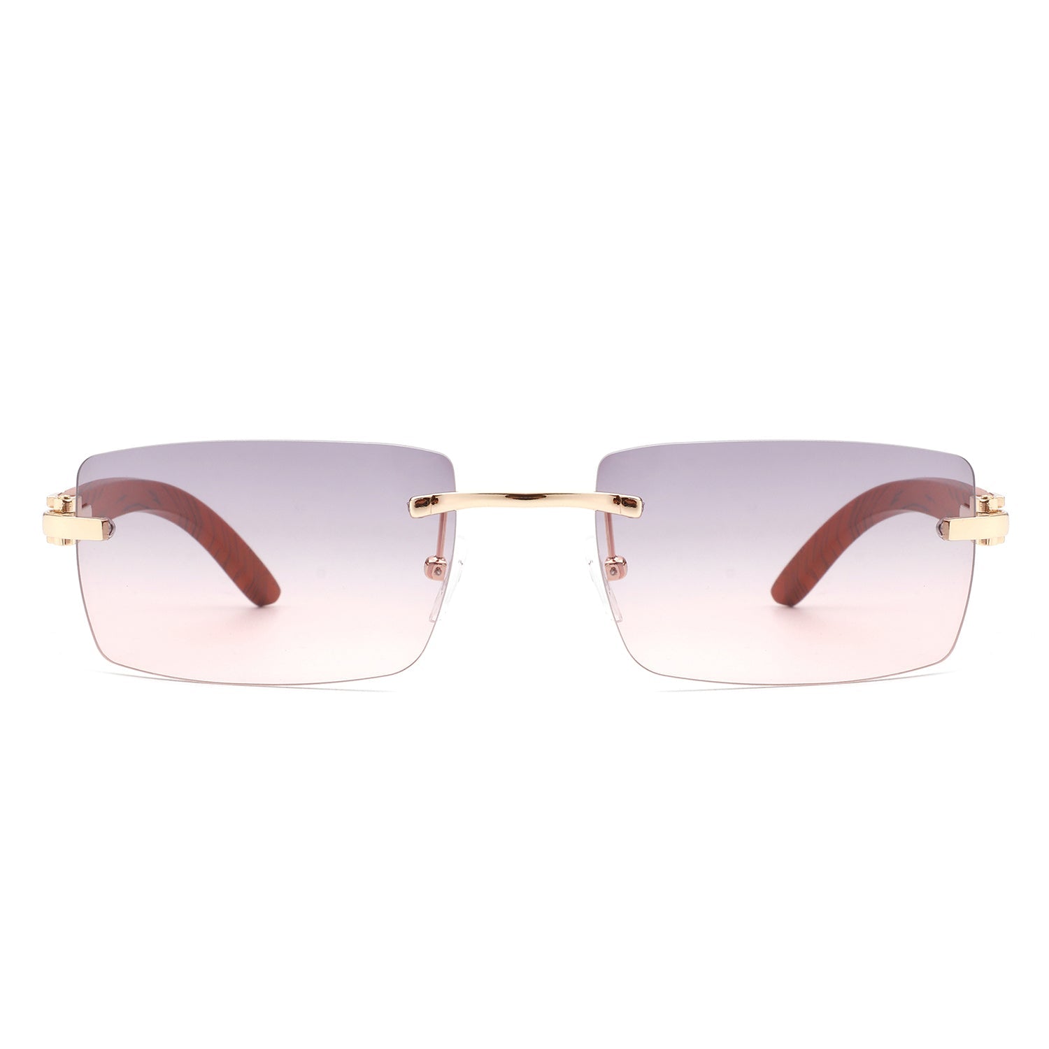 Oceanize - Rectangle Rimless Retro Frameless Fashion Tinted Sunglasses