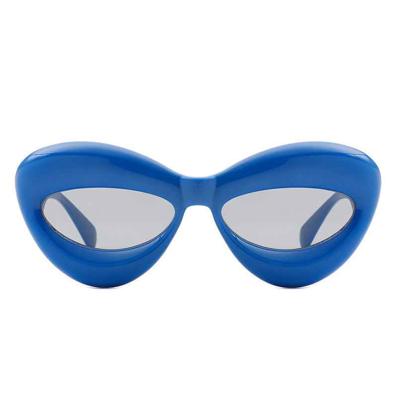 Vexa - Fashion Trendy Cat-eye Thick Frame Sexy Lip Sunglasses