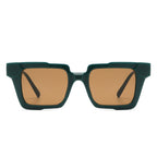 Xeno - Flat Top Geometric Fashion Square Sunglasses