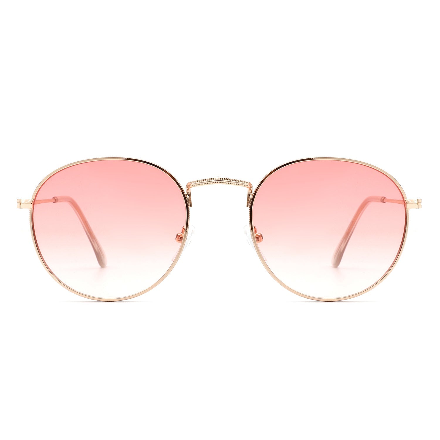 Thunderz - Classic Metal Circle Round Tinted Fashion Sunglasses
