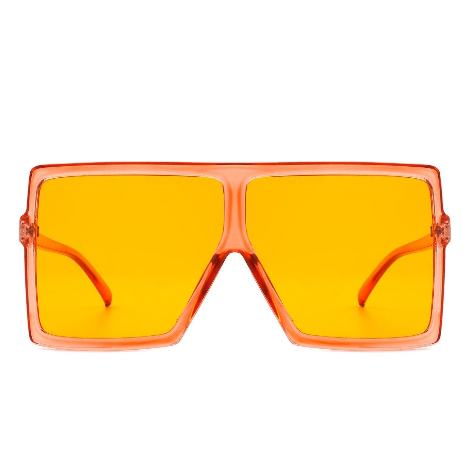 Amarylla - Oversize Flat Top Square Tinted Women Fashion Sunglasses