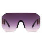 Brio - Oversized Bold Square Retro Rimless Sunglasses