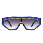 Goldleaf - Geometric Oversize Glitter Square Fashion Women Sunglasses