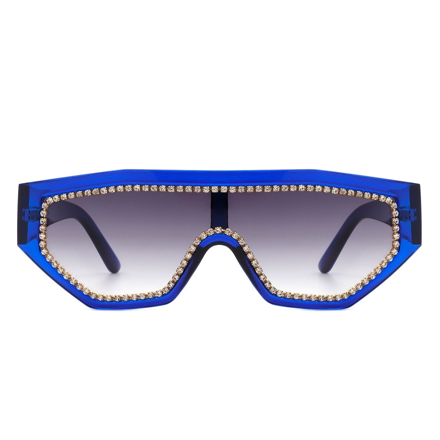 Goldleaf - Geometric Oversize Glitter Square Fashion Women Sunglasses