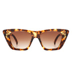 Lightnin - Women Retro Cat Eye Fashion Square Sunglasses