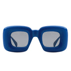 Rayne - Y2K Square Inflated Chunky Retro Funny Sunglasses