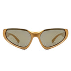 Dazzling - Rectangle Retro Fashion Wrap Around Sunglasses