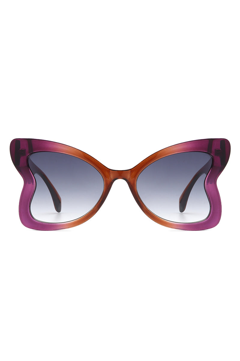 Glisten - Cat Eye Oversized Butterfly Shape Sunglasses