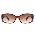 Fantasie - Rectangular Narrow Retro Tinted Fashion Square Sunglasses