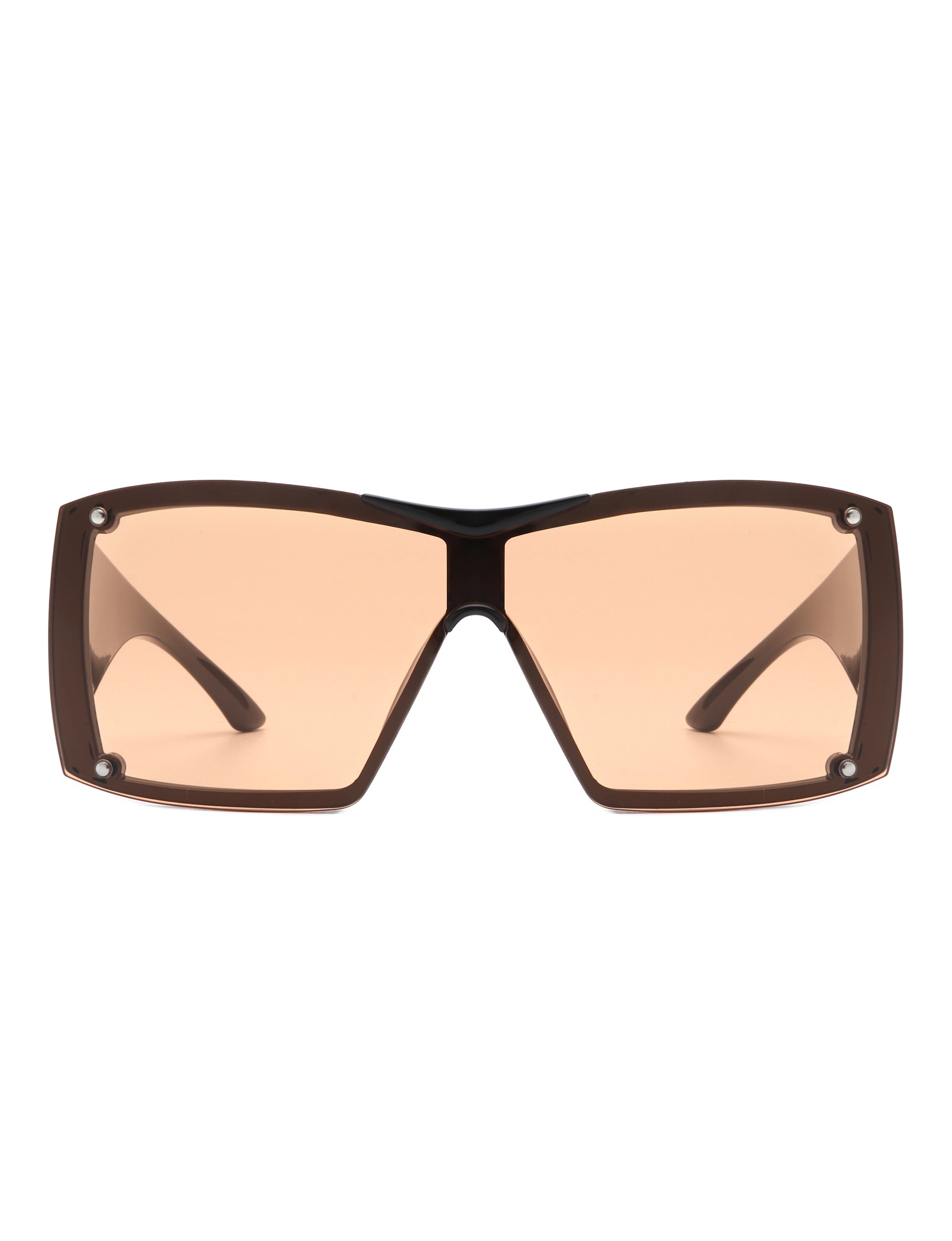 Fizz - Oversized Thick Frame Wrap-Around Women's Square Sunglasses