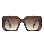 Vaelos - Chunky Flat Top Square  Thick Frame Sunglasses
