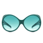 Radiant - Oversized Round Wrap-Around Fashion Women's Sunglasses