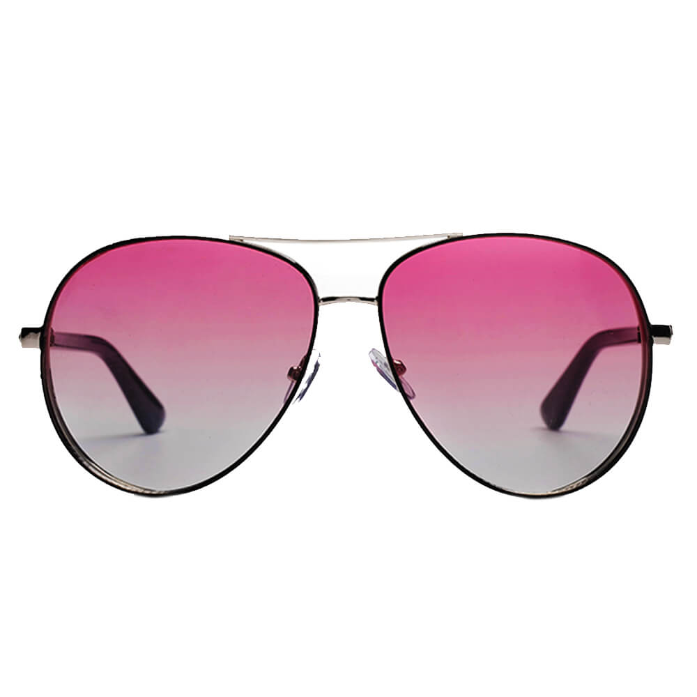 KEARNY | Classic Flat Top Brow Bar Aviator Fashion Sunglasses