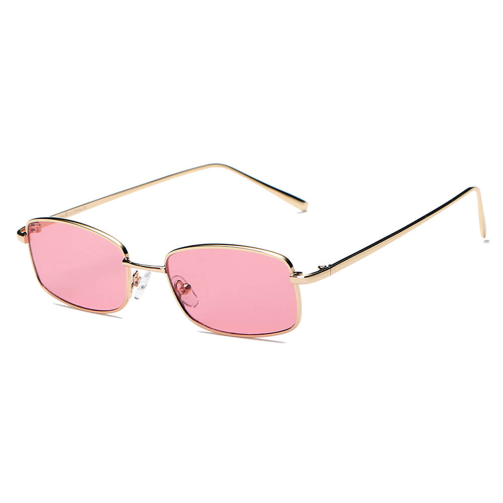 GARNER | Retro Vintage Slim Rectangle Sunglasses