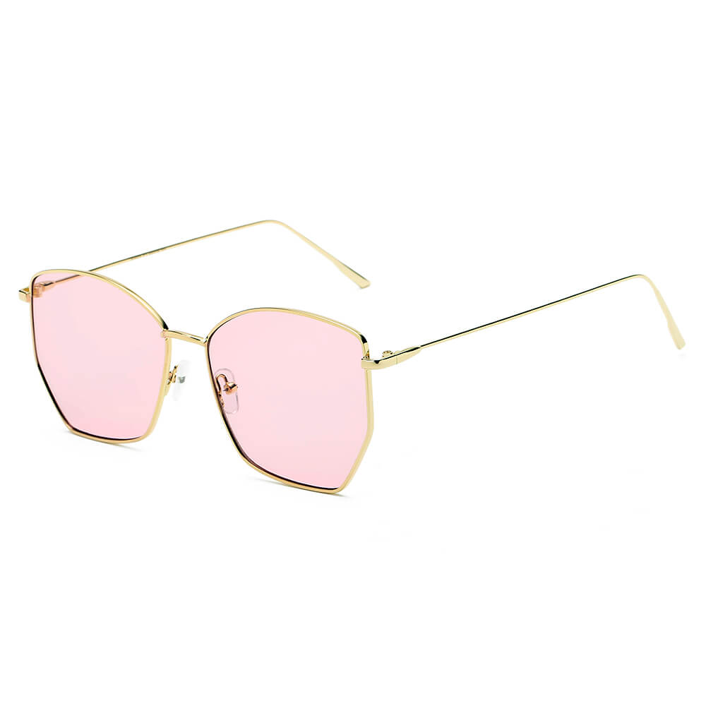 CARDIFF | Women Oversize Geometric Metal Fashion Sunglasses