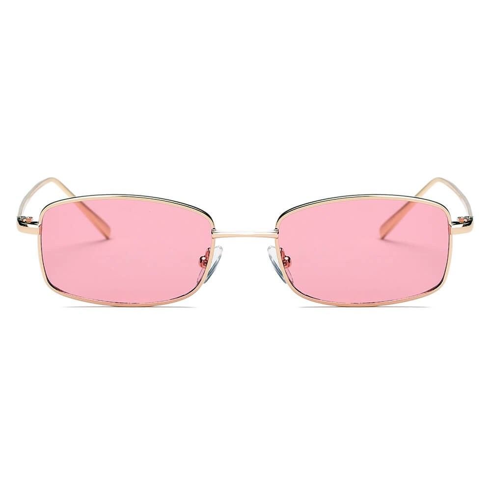 GARNER | Retro Vintage Slim Rectangle Sunglasses