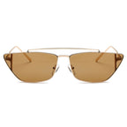 ESTEVAN | Women Metal Retro Flat Lens Rectangular Sunglasses
