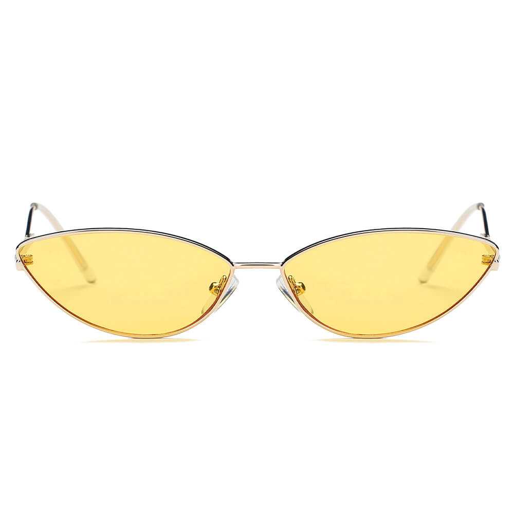 FLINT | Small True Retro Vintage Slim Metal Sunglasses