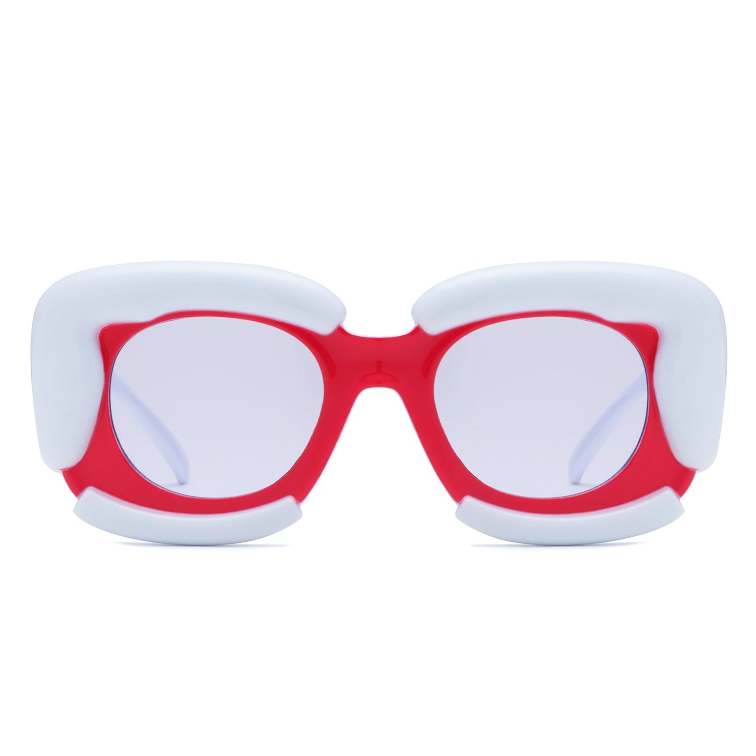 Twirl - Square Geometric Irregular Chunky Fashion Futuristic Sunglasses