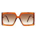 Yellowra - Women Oversize Retro Square Large Fashion Sunglasses