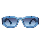 Xanadusk- Geometric Retro Irregular Brow-Bar Square Fashion Sunglasses