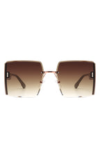Lyris - Square Rimless Oversize Chic Women's Fashion Sunglasses