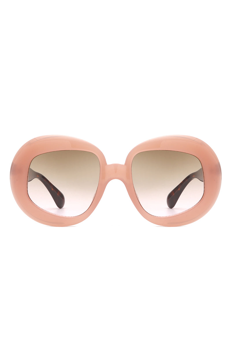 Maven - Oversized Geometric Oval Round Fashion Women's Sunglasses