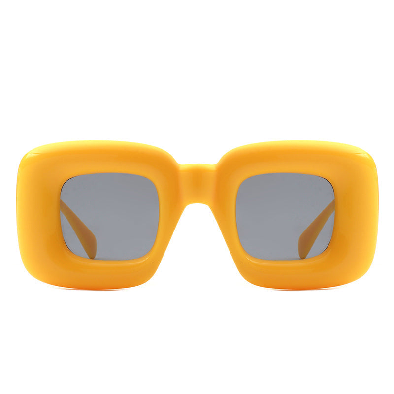 Rayne - Y2K Square Inflated Chunky Retro Funny Sunglasses