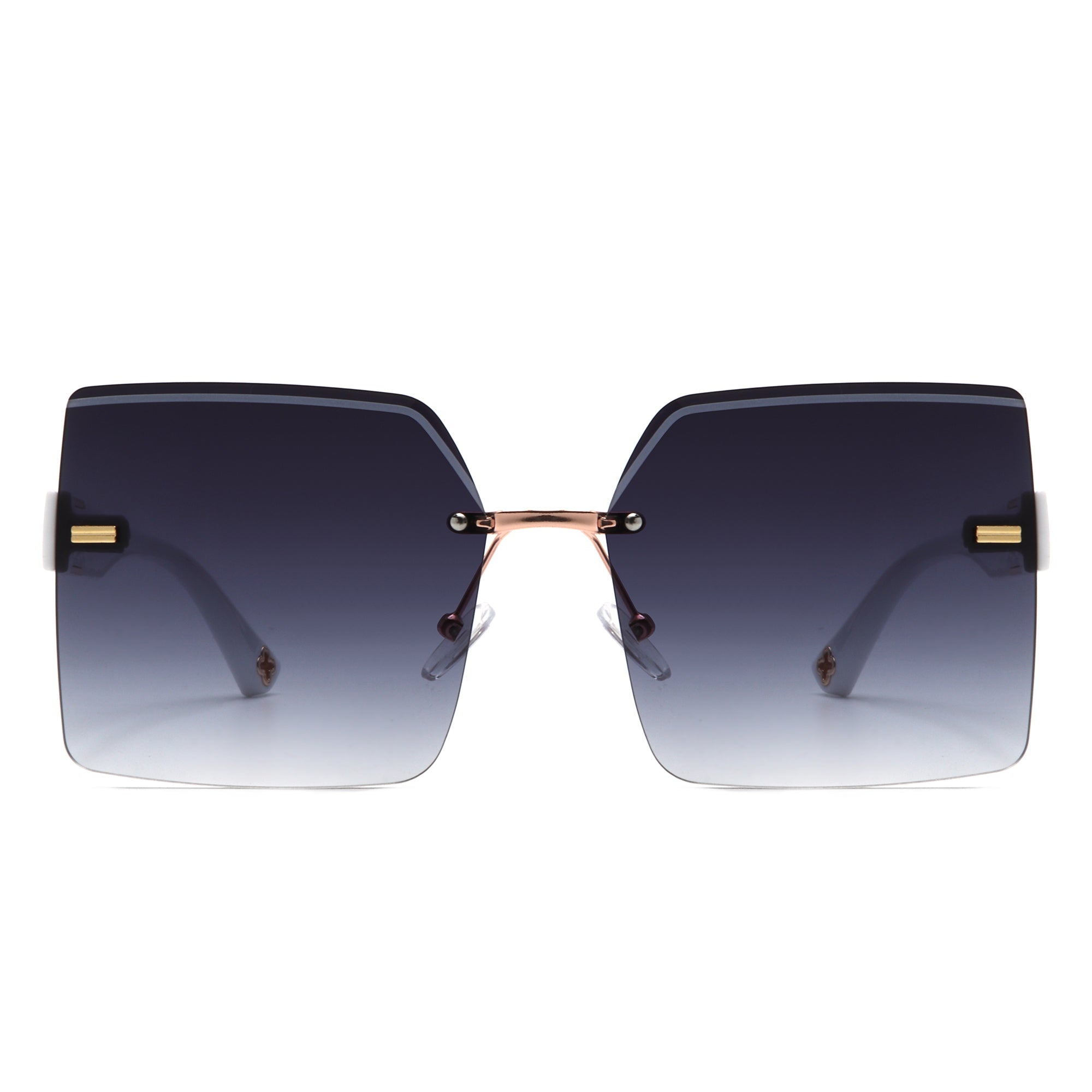 Brisla - Chic Oversized Rimless Square Tinted Fashion Women's Sunglasses