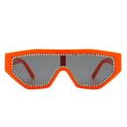 Goldleaf - Geometric Oversize Glitter Square Fashion Women Sunglasses