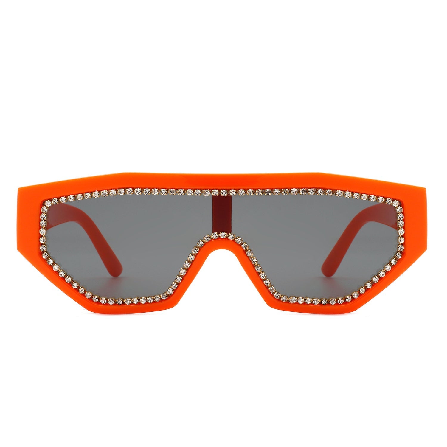 Goldleaf - Geometric Oversize Glitter Square Fashion Women Sunglasses