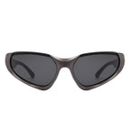 Dazzling - Rectangle Retro Fashion Wrap Around Sunglasses