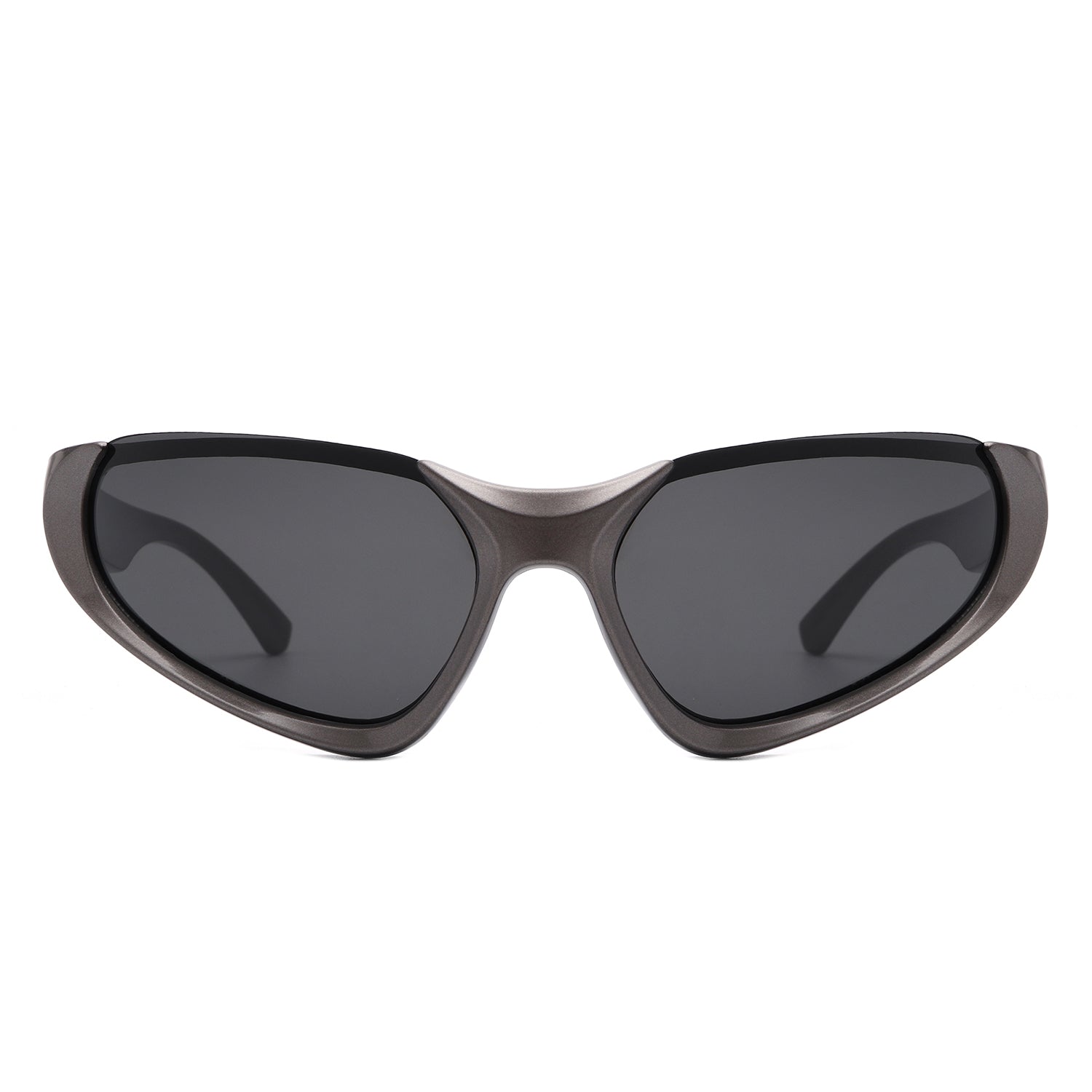 Dazzling - Rectangle Retro Fashion Wrap Around Sunglasses