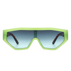 Firelily - Geometric Square Oversize Futuristic Fashion Sunglasses