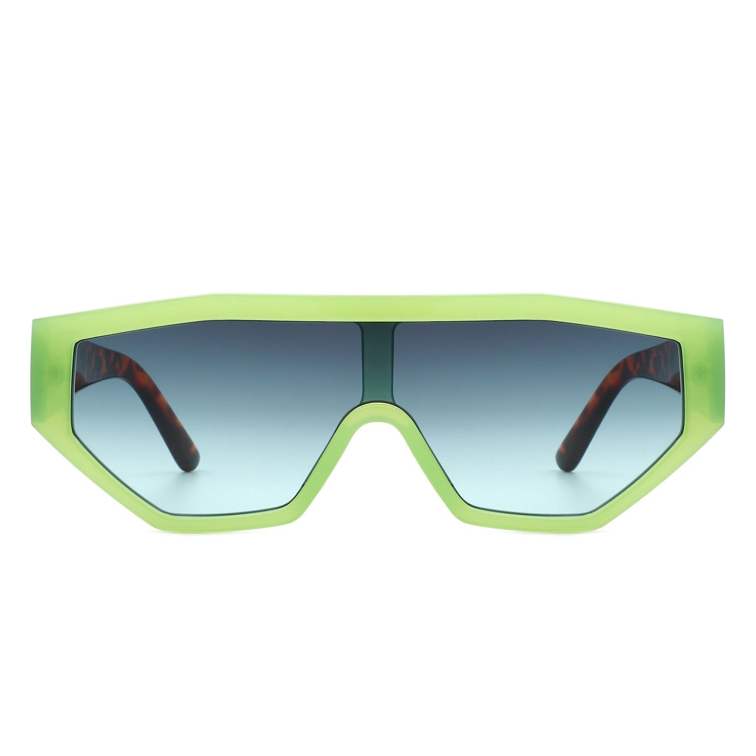 Firelily - Geometric Square Oversize Futuristic Fashion Sunglasses
