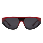 Isolde - Round Flat Top Retro Fashion Sunglasses