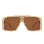 Halia - Square Retro Flat Top Vintage Inspired Fashion Sunglasses