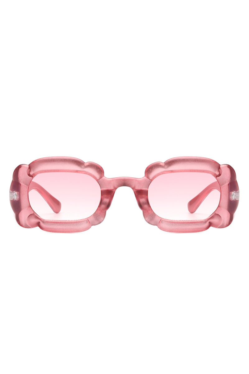 Uplift - Geometric Irregular Thick Frame Square Fashion Sunglasses