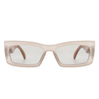 Illumyne - Retro Narrow Rectangle Flat Top Slim Fashion Sunglasses