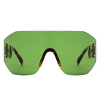 Brio - Oversized Bold Square Retro Rimless Sunglasses