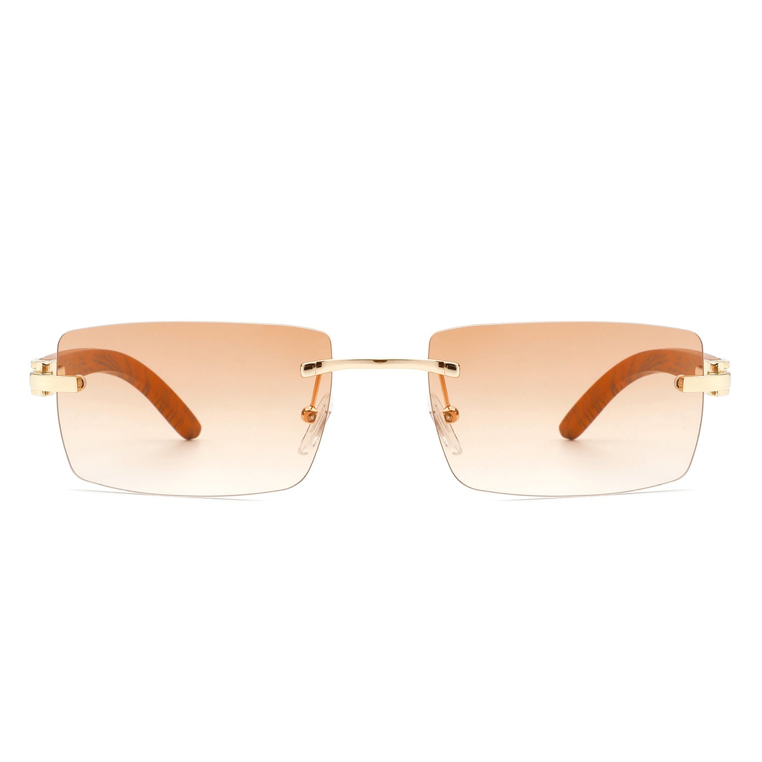 Oceanize - Rectangle Rimless Retro Frameless Fashion Tinted Sunglasses