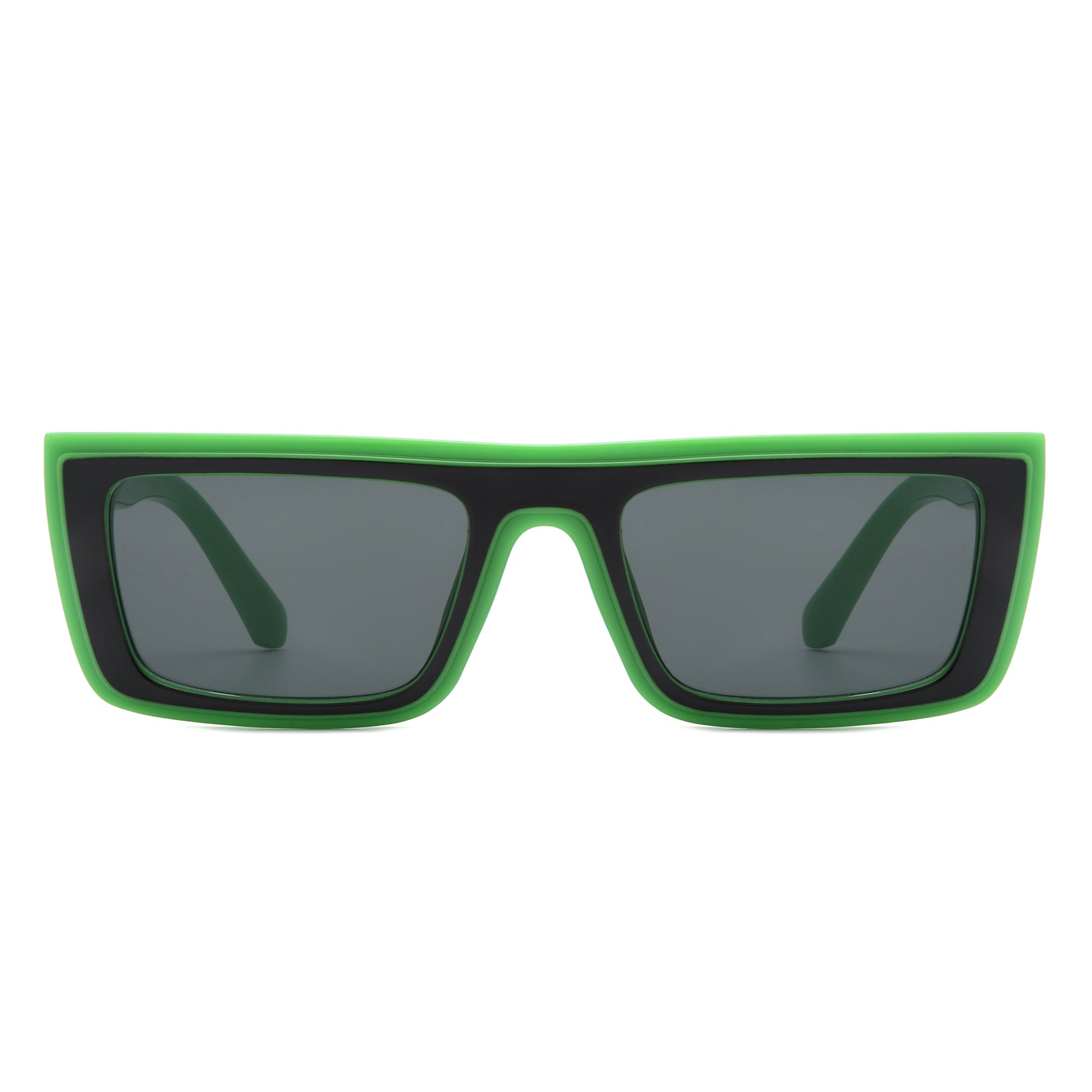 Tybalt - Retro Rectangle Square Flat Top Sunglasses