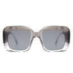 Vaelos - Chunky Flat Top Square  Thick Frame Sunglasses