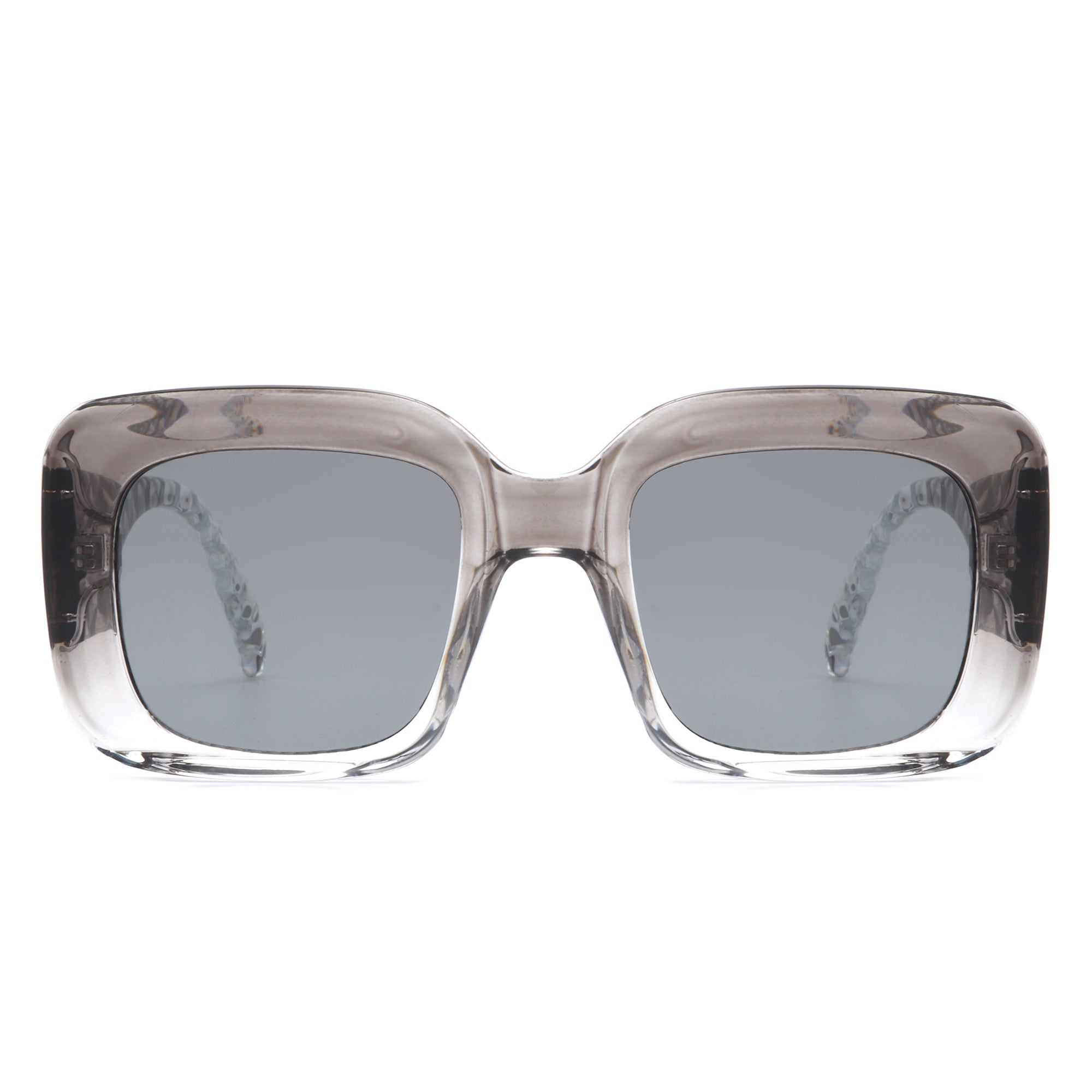 Vaelos - Chunky Flat Top Square  Thick Frame Sunglasses