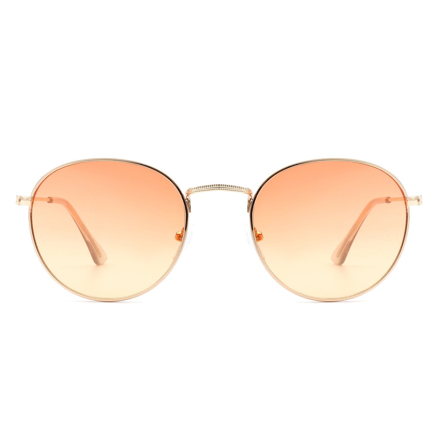 Thunderz - Classic Metal Circle Round Tinted Fashion Sunglasses
