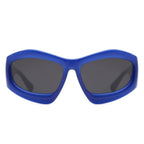 Xaron - Geometric Square Tinted Oversize Chunky Fashion Sunglasses