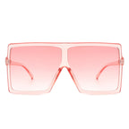 Zenithia - Square Oversize Women Flat Top Fashion Sunglasses