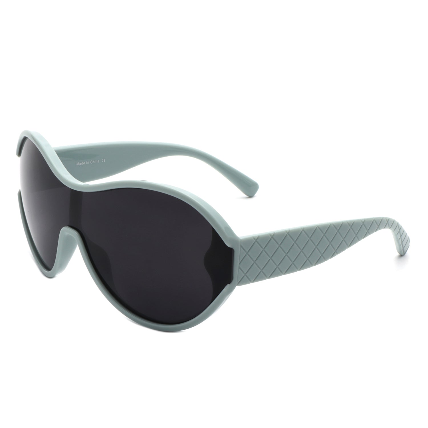 Gwyneth - Oversize Oval Retro Circle Fashion Curved Round Sunglasses