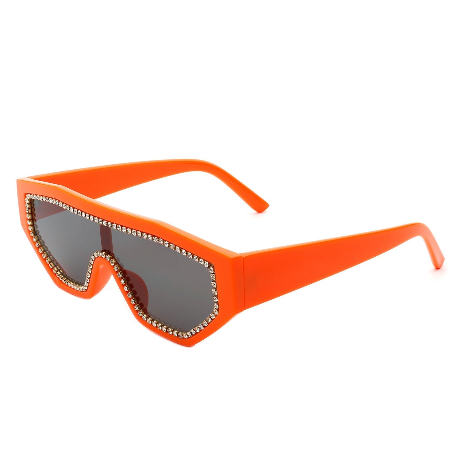 Goldleaf - Geometric Oversize Glitter Square Fashion Women Sunglasses