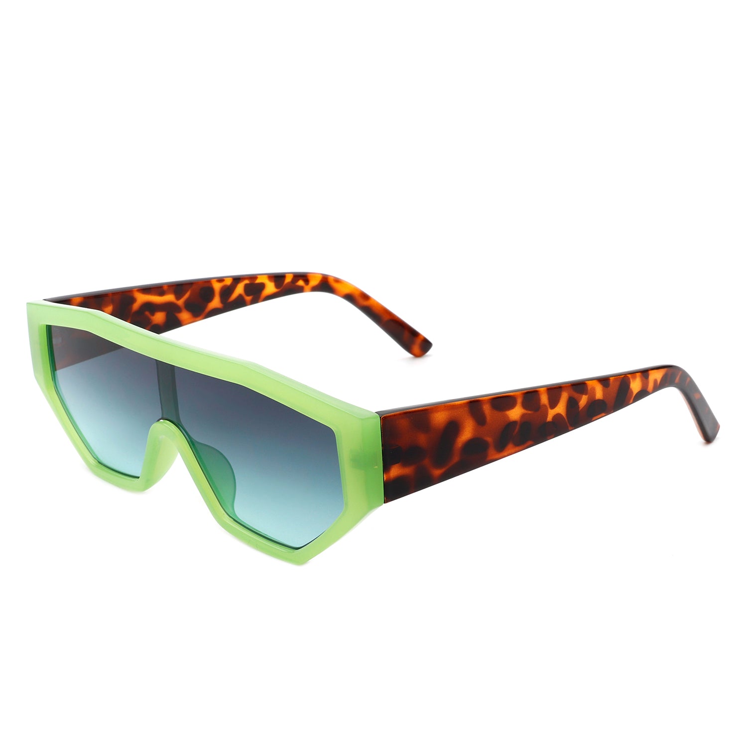 Firelily - Geometric Square Oversize Futuristic Fashion Sunglasses